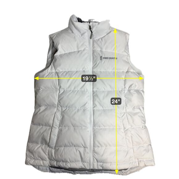 Free Country White Down Fill Insulated Quilted Puffer Vest Womens Size Medium M - Picture 11 of 12